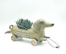 Load image into Gallery viewer, Wheely Dog Planter with Bone Pull
