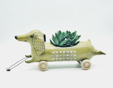 Load image into Gallery viewer, Wheely Dog Planter with Bone Pull
