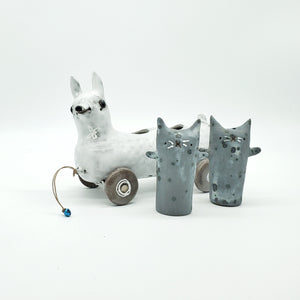 Wheely Dog and Cat Salt and Pepper Shaker Set