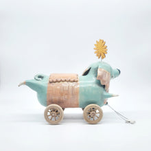Charger l&#39;image dans la galerie, Seafoam Blue Dog Box on Wheels

