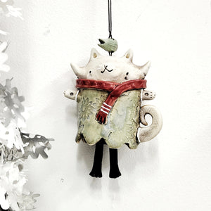 Cat with Scarf Dangling Doll