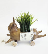 Load image into Gallery viewer, French Bull Dog Wheely Planter
