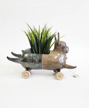 Load image into Gallery viewer, French Bull Dog Wheely Planter
